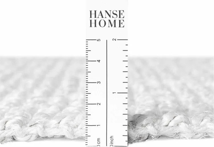 Covor gri deschis reversibil/țesut manual din iută 160x230 cm Bouclé Jaipur – Hanse Home