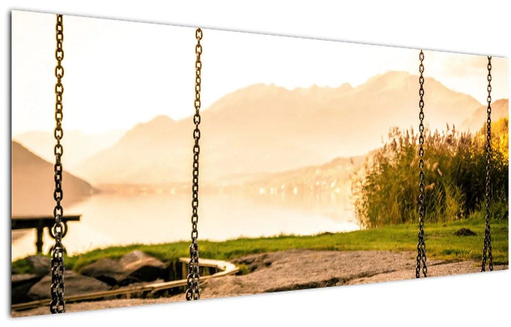 Tablou - balansoar în natură (120x50 cm), în 40 de alte dimensiuni noi