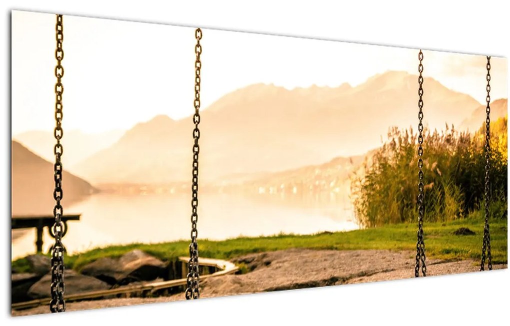 Tablou - balansoar în natură (120x50 cm)