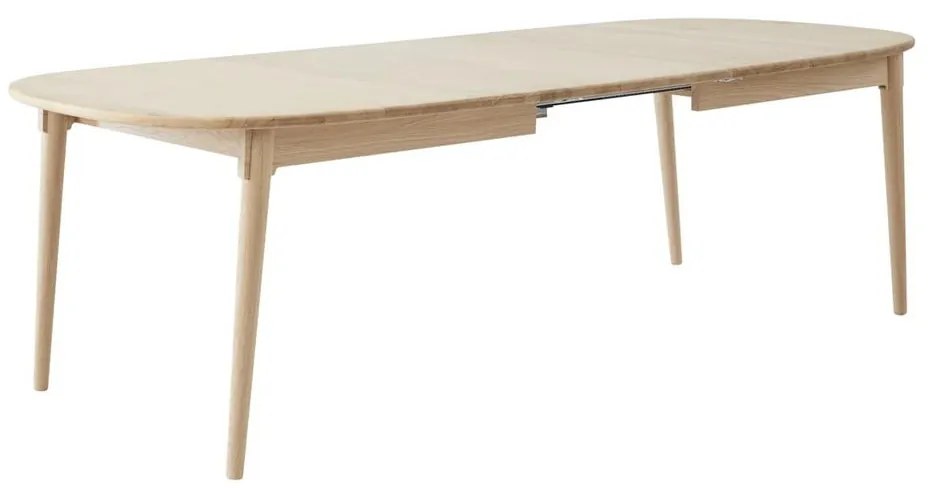 Masă de dining extensibilă din lemn de stejar cu blat suplimentar 106x184 cm Miro – Hammel Furniture
