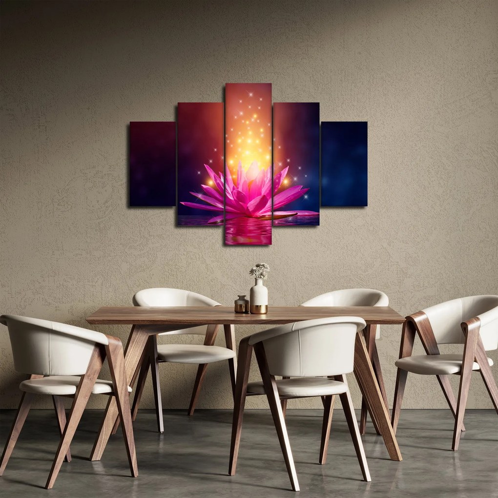Tablou cu lotus pe apă (150x105 cm)