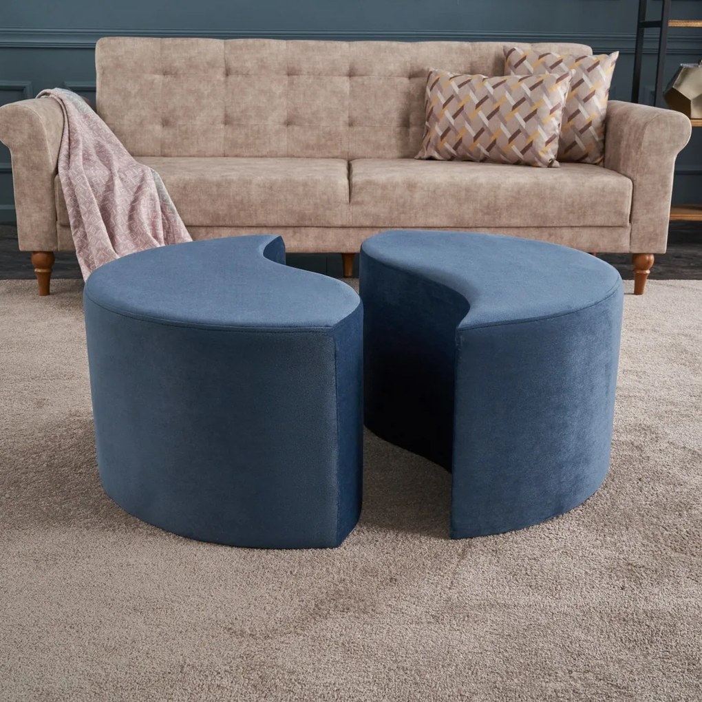 Taburet Alis Puf Blue