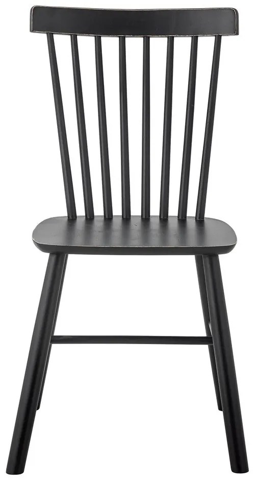 Scaun de dining negru din lemn de arbore de cauciuc Mill – Bloomingville