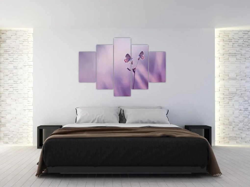 Tablou - Fluturi mov (150x105 cm)