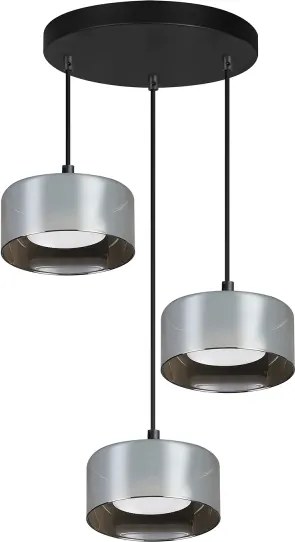 Brilagi - LED Pendul pe cablu AURA LUX 3xGX53/30W/230V negru/fumuriu