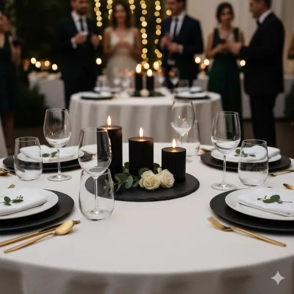 Set de 3 lumânări LED BRILLO, alimentare 2x AA, negru, cu telecomandă