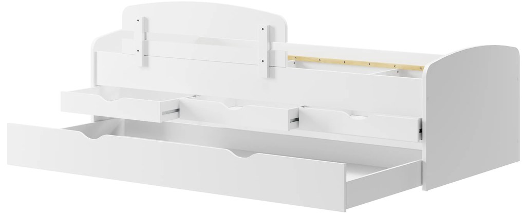 Pat pentru copii 90 cm Nilac 01 (Alb). 1068206