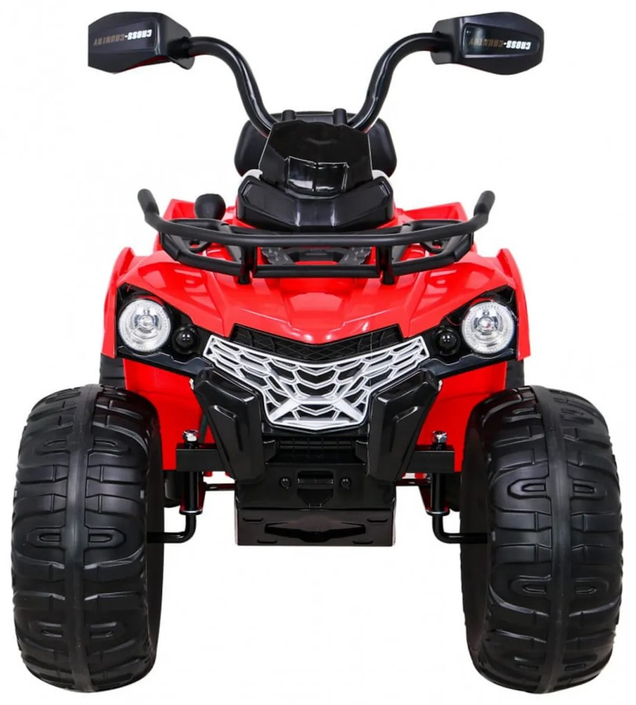 ATV Electric cu acumulator pentru copii NOVOKIDS™ Madness Quad PRO , Cu melodii si lumini, Lungime 100 cm, 3-8 ani , Max 30 kg , Roti EVA, 12V, Rosu