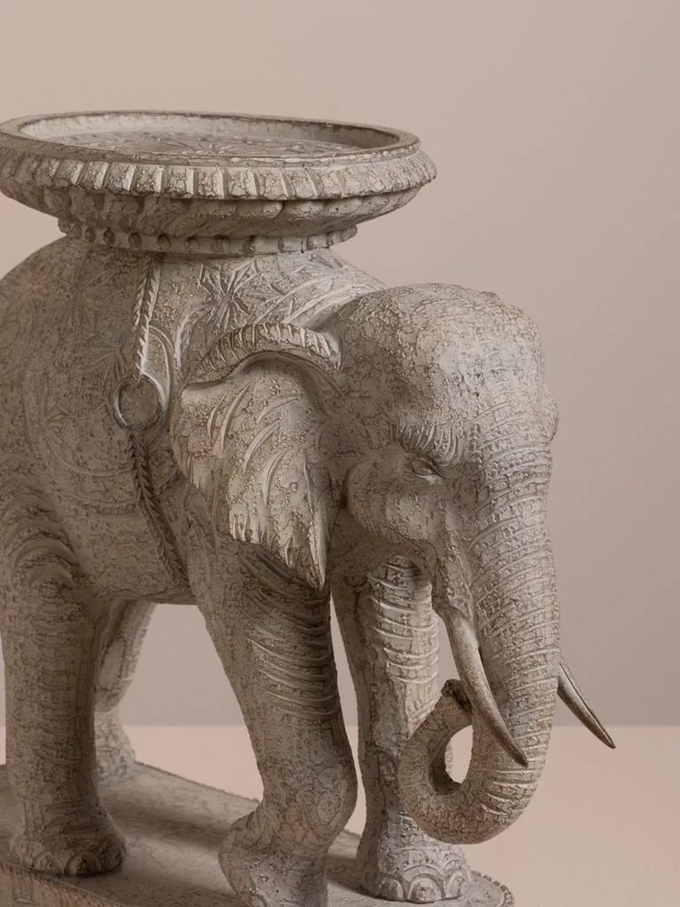 Suport lumanare din polirasină, „Elephant Royal”