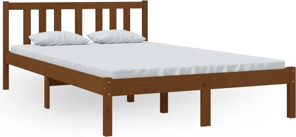 vidaXL Cadru de pat, maro miere, 120x200 cm, lemn masiv de pin