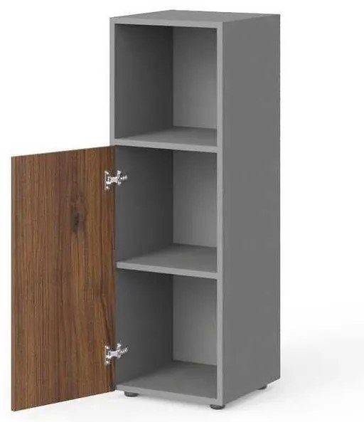 Dulap mediu Manager 39,9 x 42,2 x 119,5 cm, stânga, nuca warmia / gri
