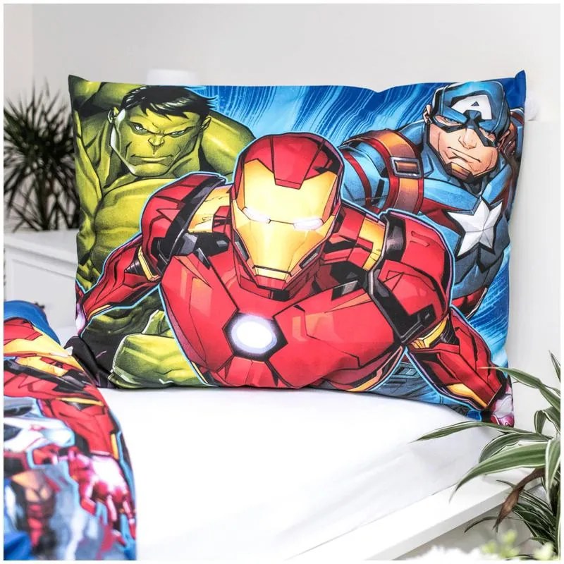 Avengers Brands set de lenjerie 140×200cm, 70×90 cm