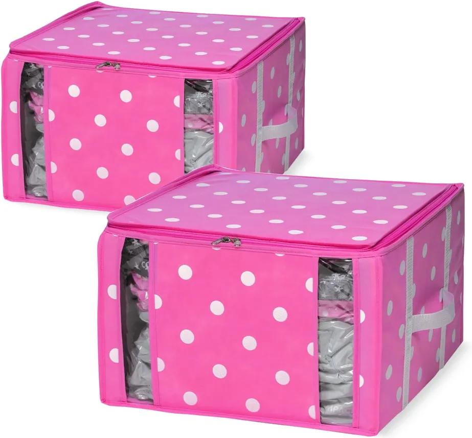 Set 2 cutii de depozitare Compactor Girly Range, 40 x 42 cm