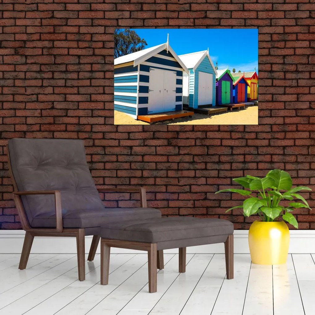 Tablou - Plaja Brighton, Melbourne, Australia (90x60 cm)