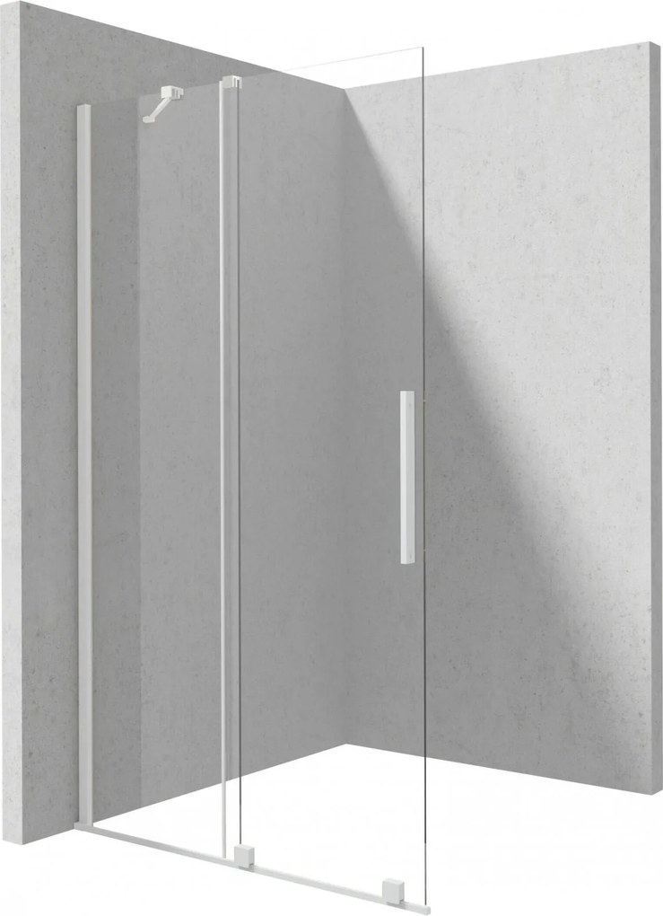 Paravan dus glisant 120x195cm, sticla securizata 6 mm, alb mat, Deante Prizma 1200x1950 mm, Alb mat