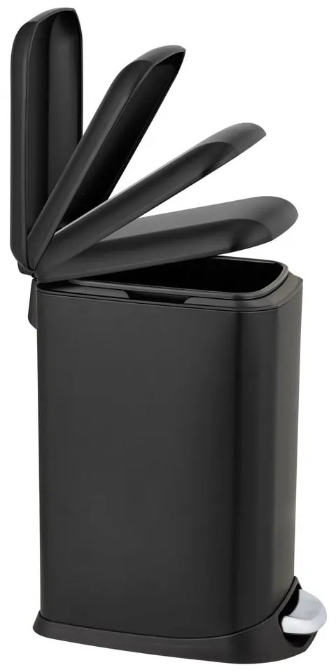 Coș de gunoi negru mat cu pedală din oțel 20 l Design – Wenko