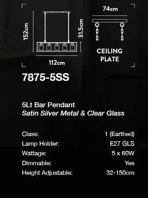 Lustra suspendata metal stil industrial decorativ Belle 5L