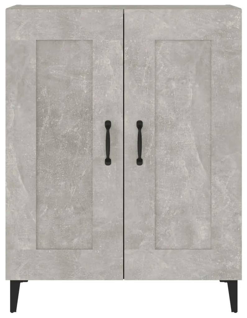 Servanta, gri beton, 69,5x34x90 cm, lemn compozit Gri beton, 1