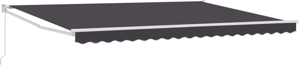 vidaXL Copertină retractabilă manuală Antracit 4 x 2 m