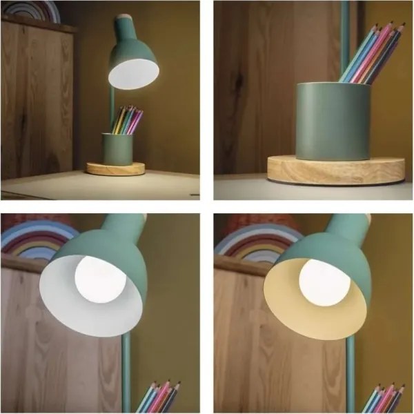 Lampă de masă POPPY 1xE27/25W/230V verde