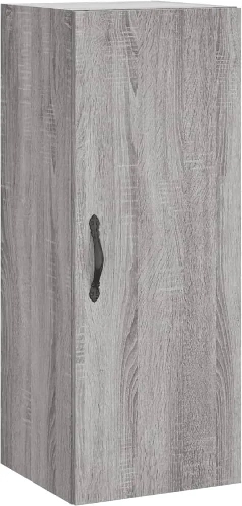 vidaXL Dulap de perete, gri sonoma, 34,5x34x90 cm, lemn prelucrat