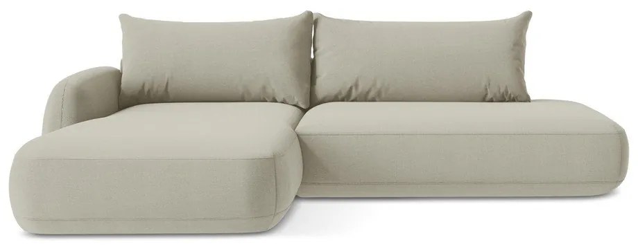 Colțar bej extensibil (cu colț pe partea stângă/cu șezlong) Hale – Makamii