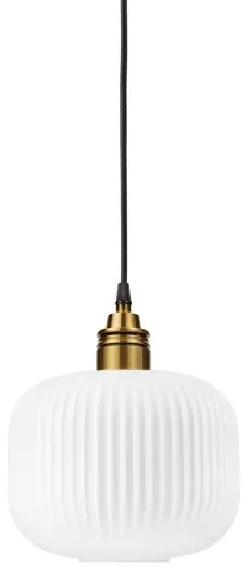 Pendul pe cablu HECTOR, 1xE27/15W/230V, alb/alamă, Ø 20 cm