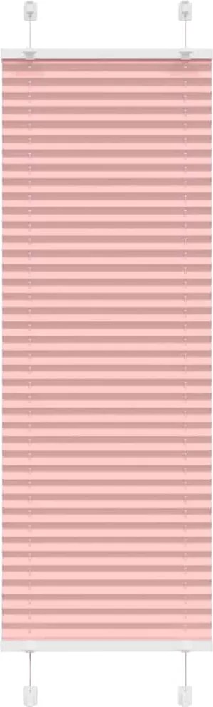 vidaXL Jaluzea plisată roz 50x100 cm Lățime țesătură 49,4cm poliester