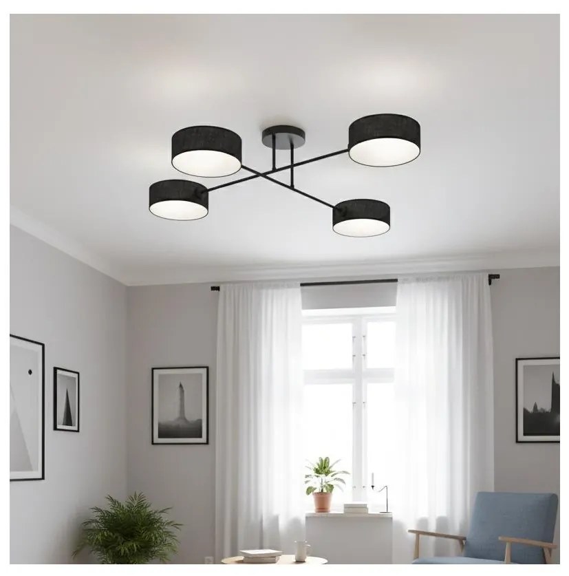 Lustră aplicată MAGA 4xE14/10W/230V neagră