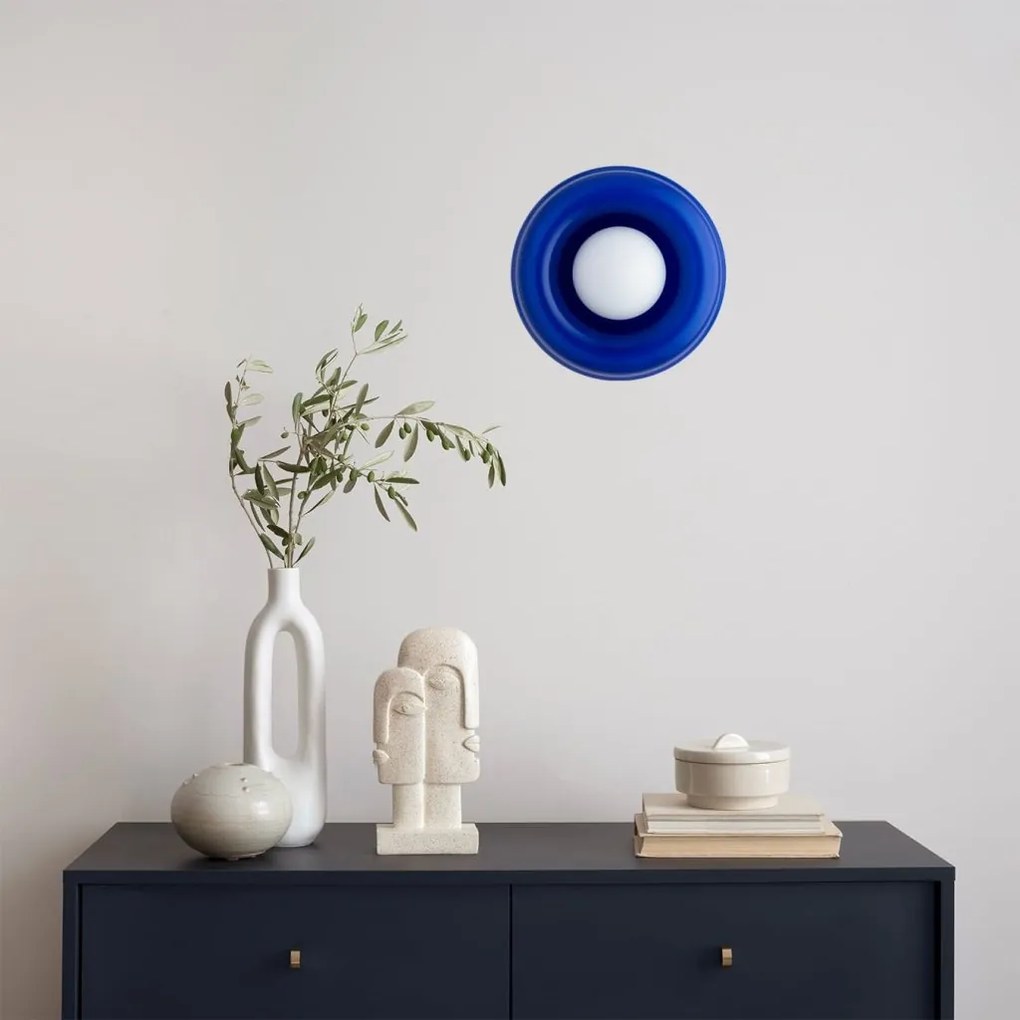Aplica de perete, Living, Hol, Scara, Sticla, Cobalt, TEVO