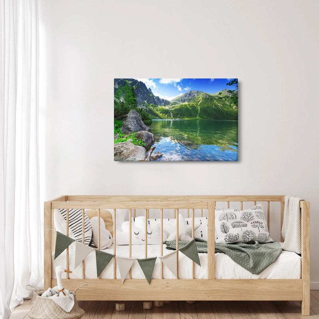 Tablou cu lac în munții Tatra (90x60 cm)