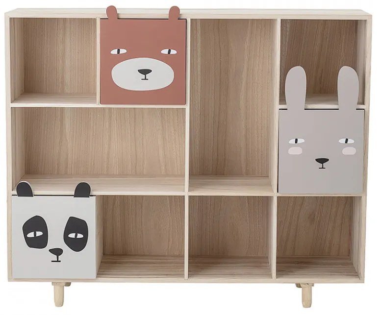 Biblioteca multicolora din lemn si MDF 94 cm Zoo Bloomingville Mini