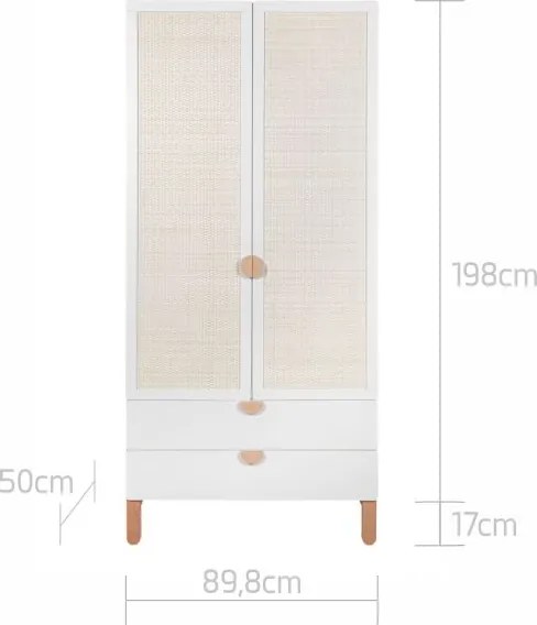 Dulap alb pentru copii RATATA