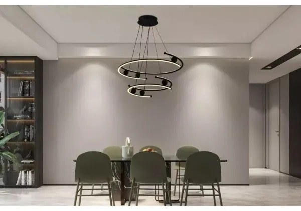 Lustră LED dimabilă pe cablu LED/80W/230V 3000-6500K + telecomandă