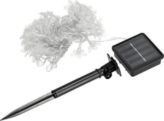 Instalație LED RGB solară 50xLED/0,12W/1,2V 1xAA IP44 600 mAh