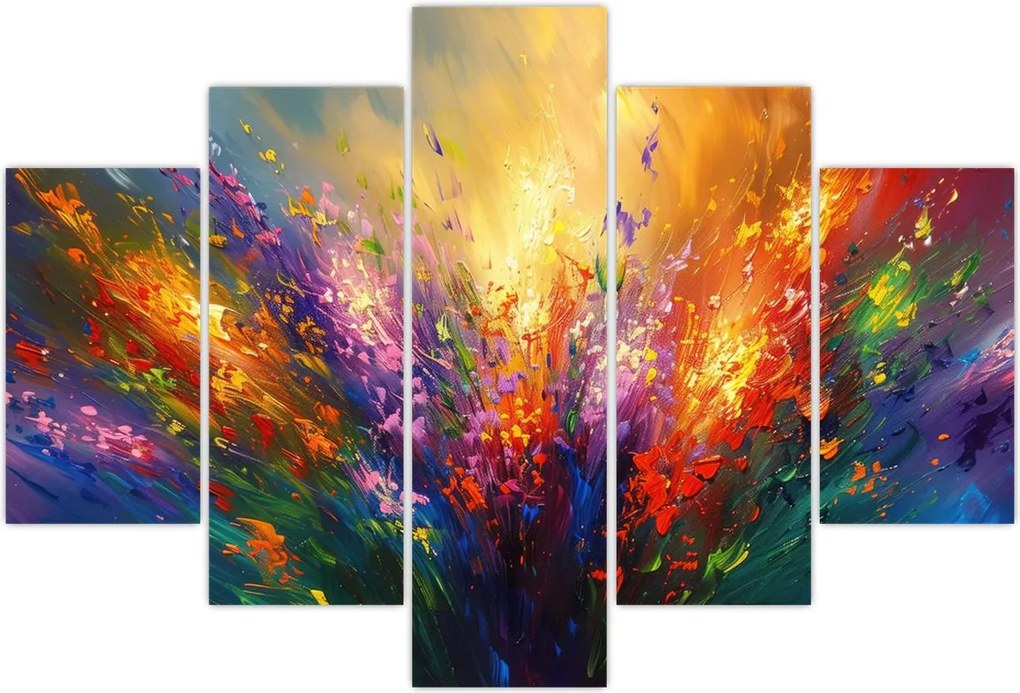 Tablou - Abstracție de flori (150x105 cm)