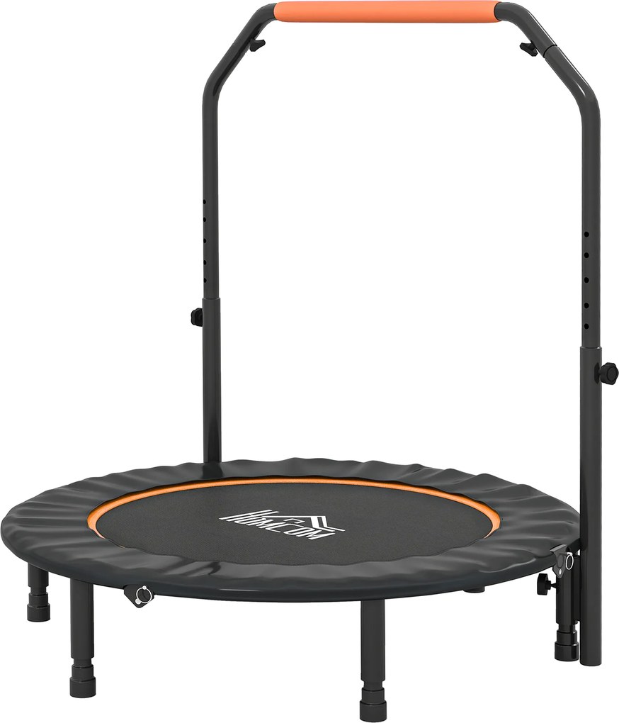 HOMCOM Trampolin Fitness Mini Pliabil de 45", cu Mâner Reglabil cu Spumă, Portocaliu | Aosom Romania