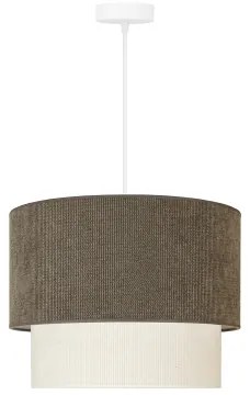 Lustră pe cablu Duolla CORDUROY 1xE27/15W/230V d. 40 cm maro/crem