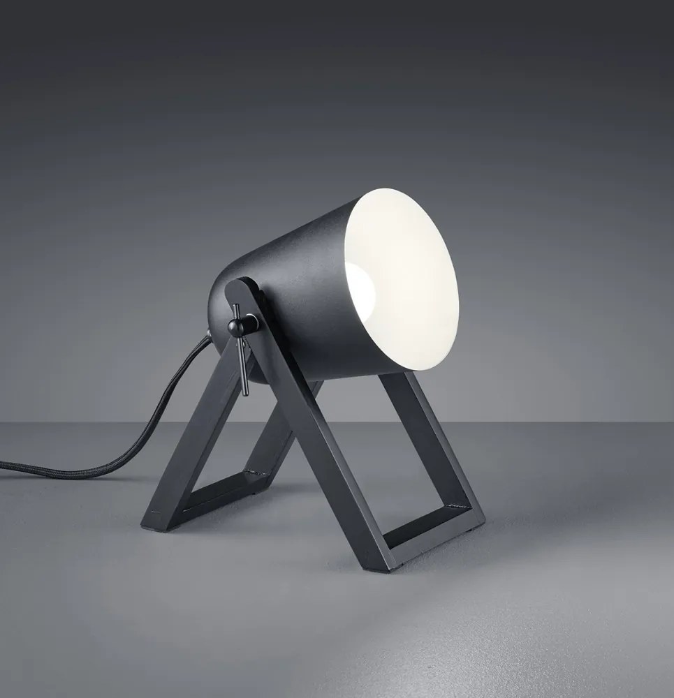 Trio MARC R50721032 lampadare  negru mat   Lemn   excl. 1 x E27, max. 25W   IP20