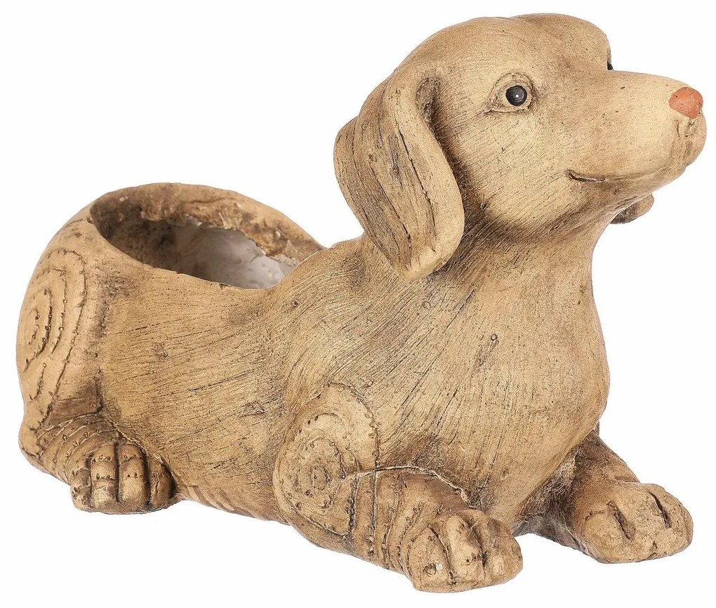 Cutie de flori Dachshund, ceramică MgO, 36 x 17 x21 cm