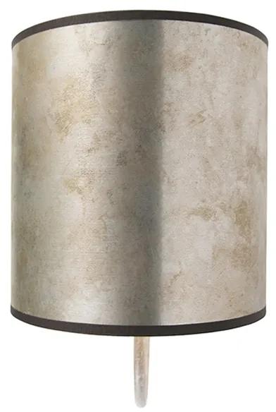 Lampă de perete clasică bej cu umbră de zinc - Mat
