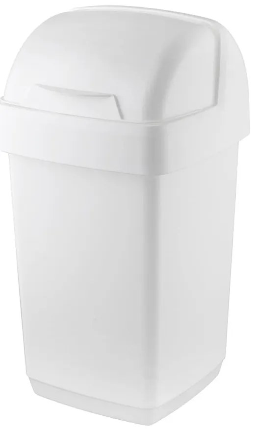 Coș de gunoi Addis Roll Top, 22,5 x 23 x 42,5 cm, alb