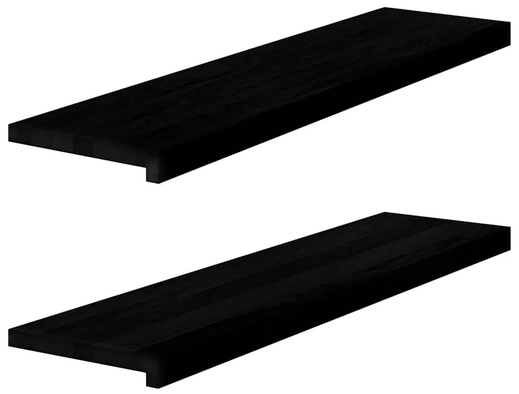 vidaXL Glafuri 2 buc maro închis 100x25x2 cm lemn masiv de stejar