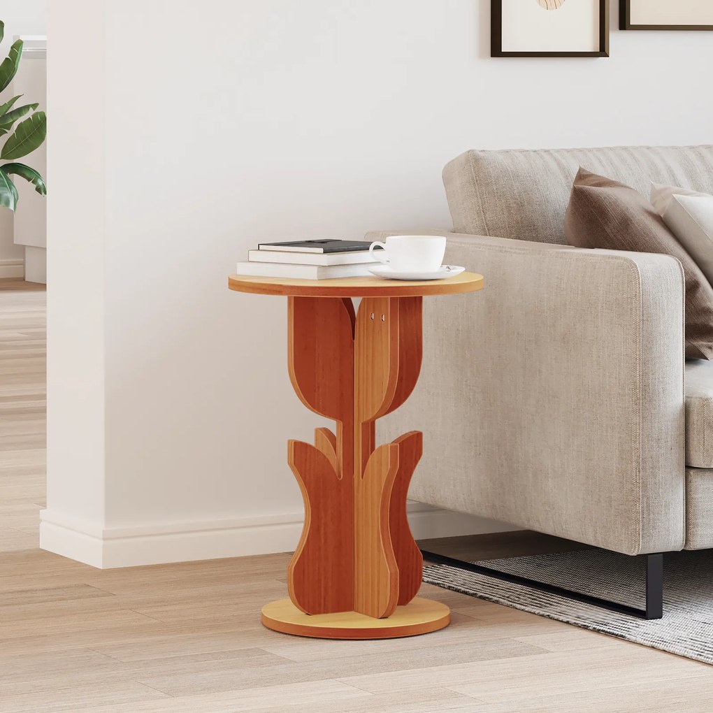 vidaXL Masă laterală Maro ceruit 39.5 x 39.5 x 53.5 cm