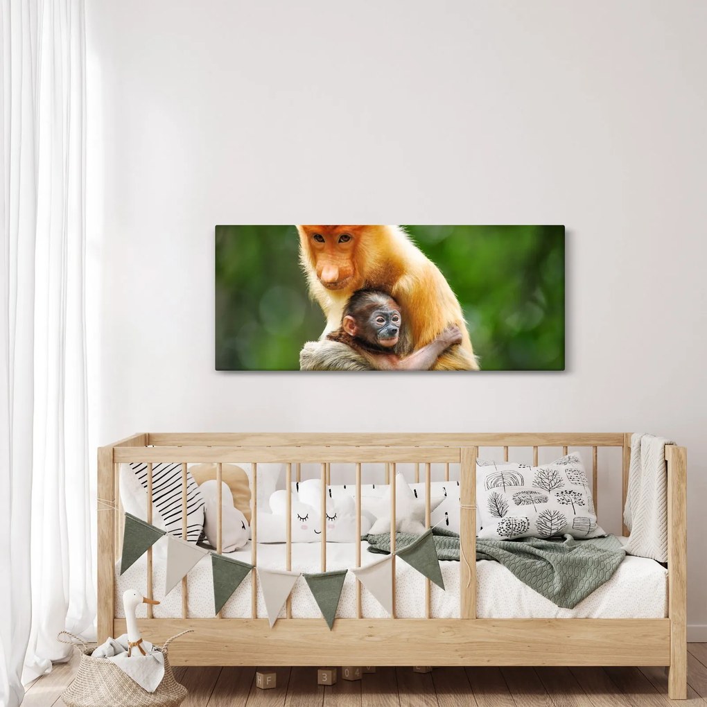 Tablou cu maimuțe (120x50 cm)
