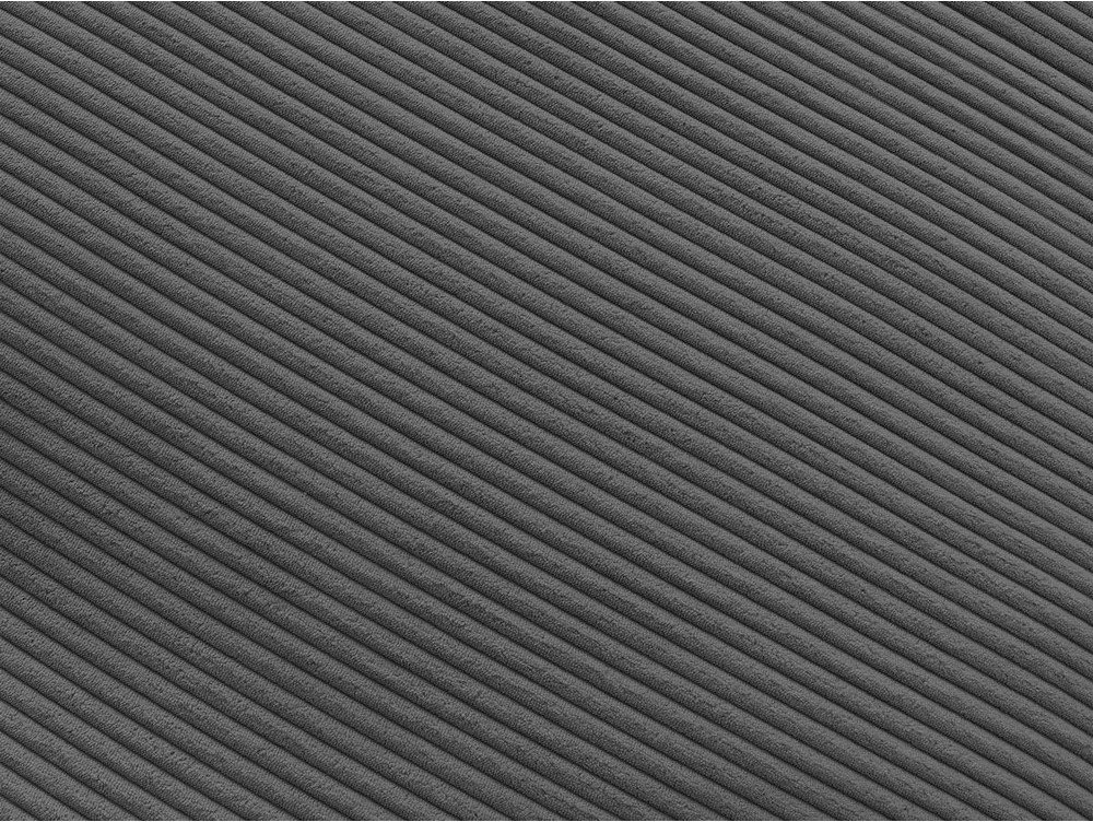 Colțar gri închis cu tapițerie din catifea reiată Belair – Bobochic Paris