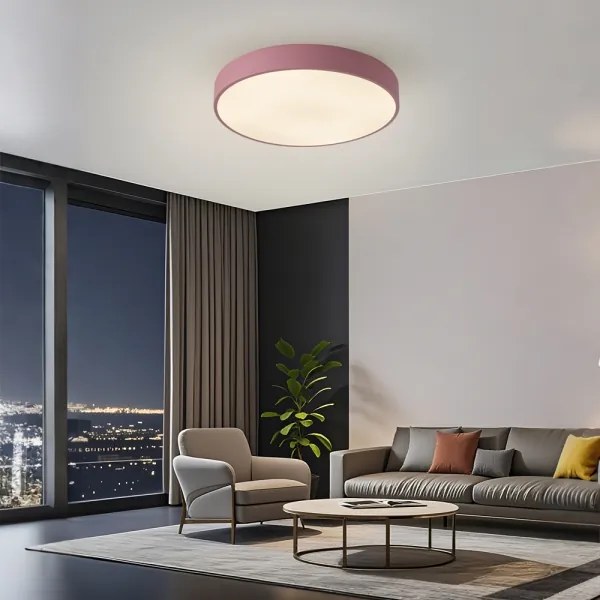 Brilagi - Plafonieră LED dimabilă POOL LED/60W/230V 3000-6000K 50 cm roz+telecomandă