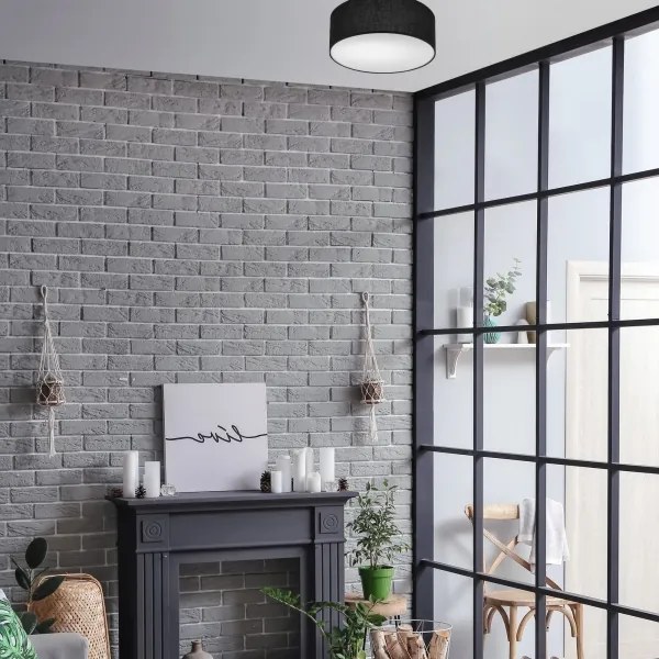 Plafonieră SIRJA 1xE27/60W/230V, pr. 35 cm, negru