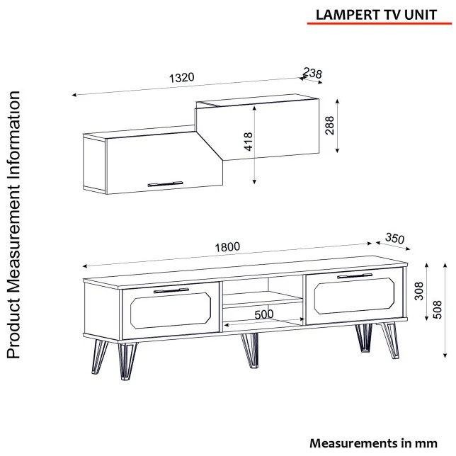 Comoda TV Lampert - Walnut