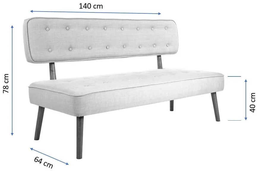 Canapea 2 Locuri, Lemn Solid, Westwood Loveseat, Albastru Cobalt